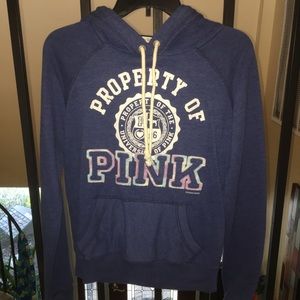 PINK Victorias Secret Comfy Blue Hoodie